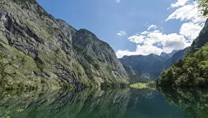 Images Dated 17th August 2014: Upper Lake with reflection, Salet am Konigssee, Berchtesgaden National Park