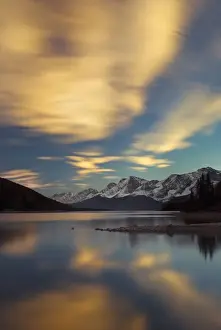 the upper lake at sunset