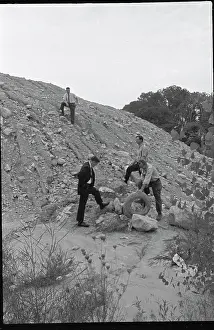 John R Prints: Urban Study Members Canvassing Garbage Mound Site