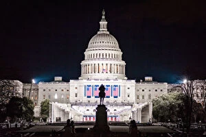Images Dated 18th January 2017: The U.S. Capitol Building Readied for the Trump Administration