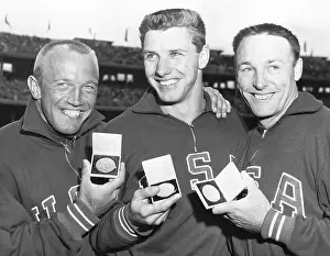 Discus Prints: U.S. Discus Throwers Hold Olympic Medals