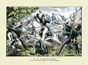 Mexican American Prints: U.S. dragoons Cutting their Way Through
