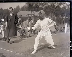 Fencing Prints: U.S. Fencer Charging
