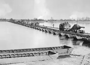 Engineers Prints: U.S. Infantry Crossing Rhine