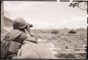 Lookout Prints: U.S. Marine Keeps Lookout with Binoculars