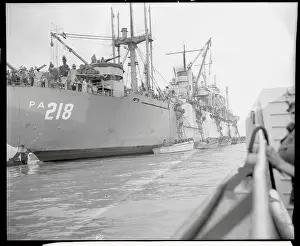 Incheon Prints: U.S. Marine Ship Arriving at Inchon