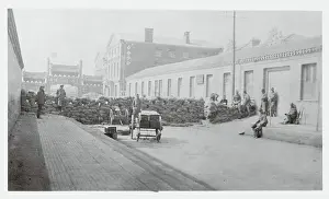 Beijing Prints: U.S. Marines Barricading Streets