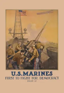 Cannon Prints: U.S. Marines - First to Fight for Democracy