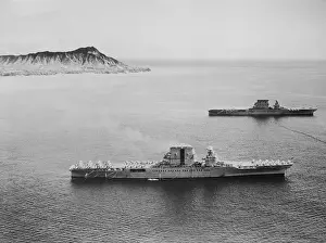 Prints of (Original Caption) Pearl Harbor Prints: U.S. Military Ships in Water Near Pearl Harbor Attacks
