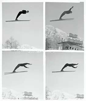U.S. Ski Jumpers Practicing Their Forms