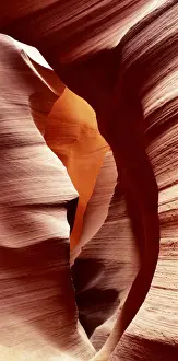 USA, Arizona, Antelope Canyon, water-carved red sandstone