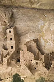 Circa 12th Century Prints: USA, Colorado, Mesa Verde National Park, Anasazi ruins