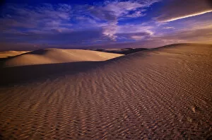 USA, New Mexico, sand dunes textured by winds