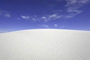 Images Dated 16th February 2006: USA, New Mexico, White Sands National Monument, clouds over sand dune