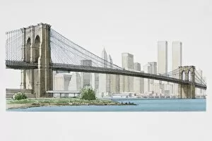 Suspension Bridge Gallery: USA, New York, Brooklyn Bridge