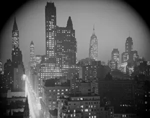 USA, New York, New York City, cityscape at night