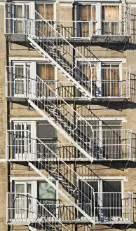 New York's Iconic Fire Escapes Collection: USA, New York State, New York City