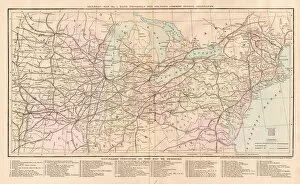 Images Dated 19th February 2017: USA Railroad map 1881