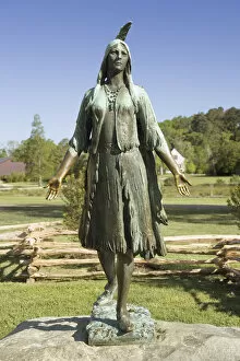 USA, Virginia, Jamestown, Pocahontas Statue