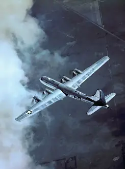 USAF B-29 Superfortress Bomber in Flight