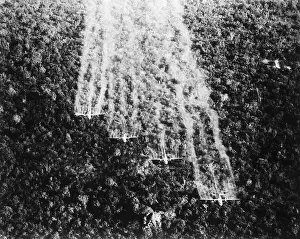 Spraying Prints: Four USAF Planes Spraying Defolient