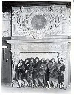 William A Prints: Ushers Posing in Senator's Fireplace