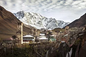 Ushguli, one of the highest inhabited settlements in Europe, Upper Svaneti, Georgia