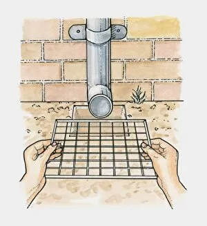 Using a cooling rack to cover an open drain