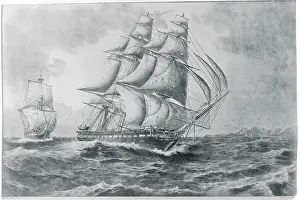 U.S.S. Constitution Towing Ship