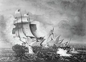 Broken Prints: USS Constitution vs. HMS Guerriere by Thomas Birch