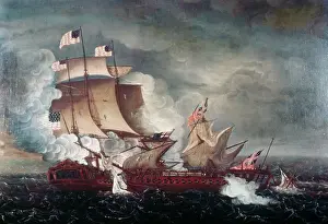 Broken Prints: USS Constitution vs. HMS Guerriere by Thomas Birch