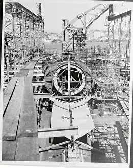 The USS Grayback Being Constructed