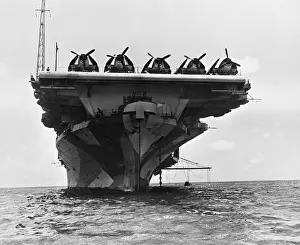 USS Hornet with Planes on Deck