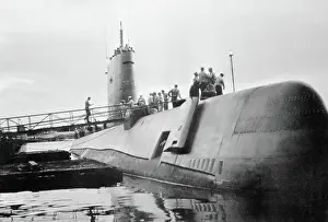 USS Nautilus Nuclear Submarine Being Prepared for Journey