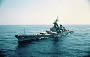 USS New Jersey in the Ocean