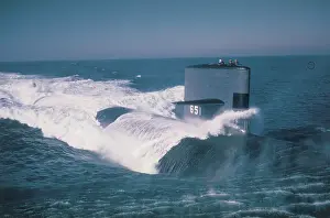 USS Queenfish Nuclear Submarine Surfacing