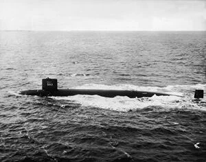 USS Thresher On Course
