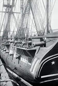 Artisanship Prints: USSConstitution Displaying Its Rigging