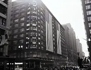 V E Day Prints: V-E Day Flags In Chicago, Il