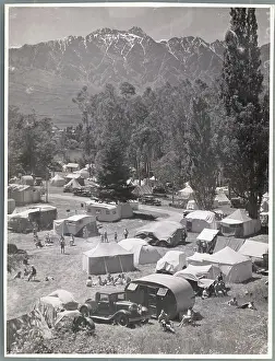 Vacationers Enjoying Campsite