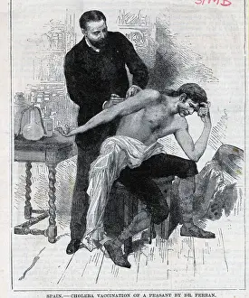 Vacciantion Of Cholera Victim; From Back