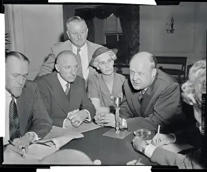 Robert M Prints: Val Peterson Meeting with Defense Leaders