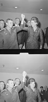 Sequence Prints: Valentina Tereshkova and Yuri Gagarin Acknowledging Support