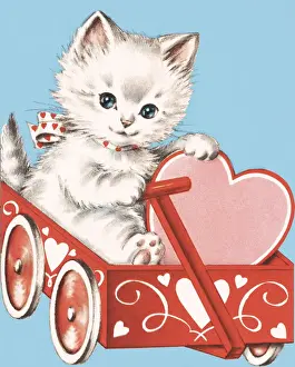 Fluffy Prints: Valentine kitten