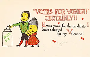 Valentine Suffrage Postcard