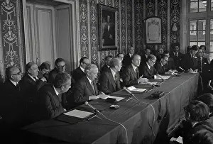 Valery Giscard Destaing Prints: Valery Giscard D'Estaing Speaking at Press Conference
