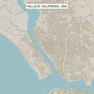 Computer Graphic Collection: Vallejo California US City Street Map