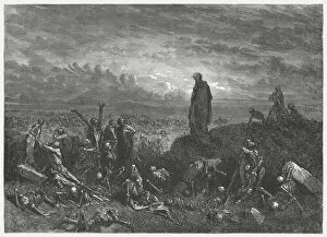 Images Dated 7th September 2017: Valley of Dry Bones (Ezekiel 37), wood engraving, published 1886