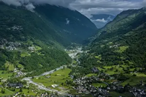 Pyrenean Prints: The valley from les Hauts d Estere, Hautes Pyrenees, France