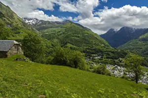 Pyrenean Prints: The valley from les Hauts d Estere, Hautes Pyrenees, France